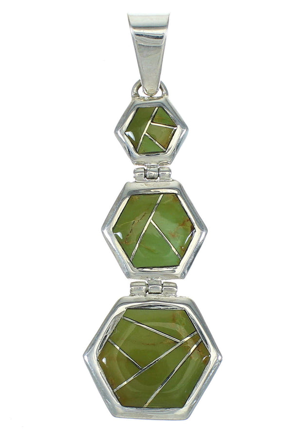 Turquoise Genuine Sterling Silver Southwest Pendant MX65253